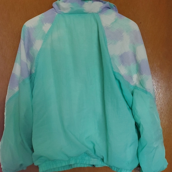 Retro 1980s Windbreaker/Workout Jacket, lined, size Medium - Picture 2 of 4